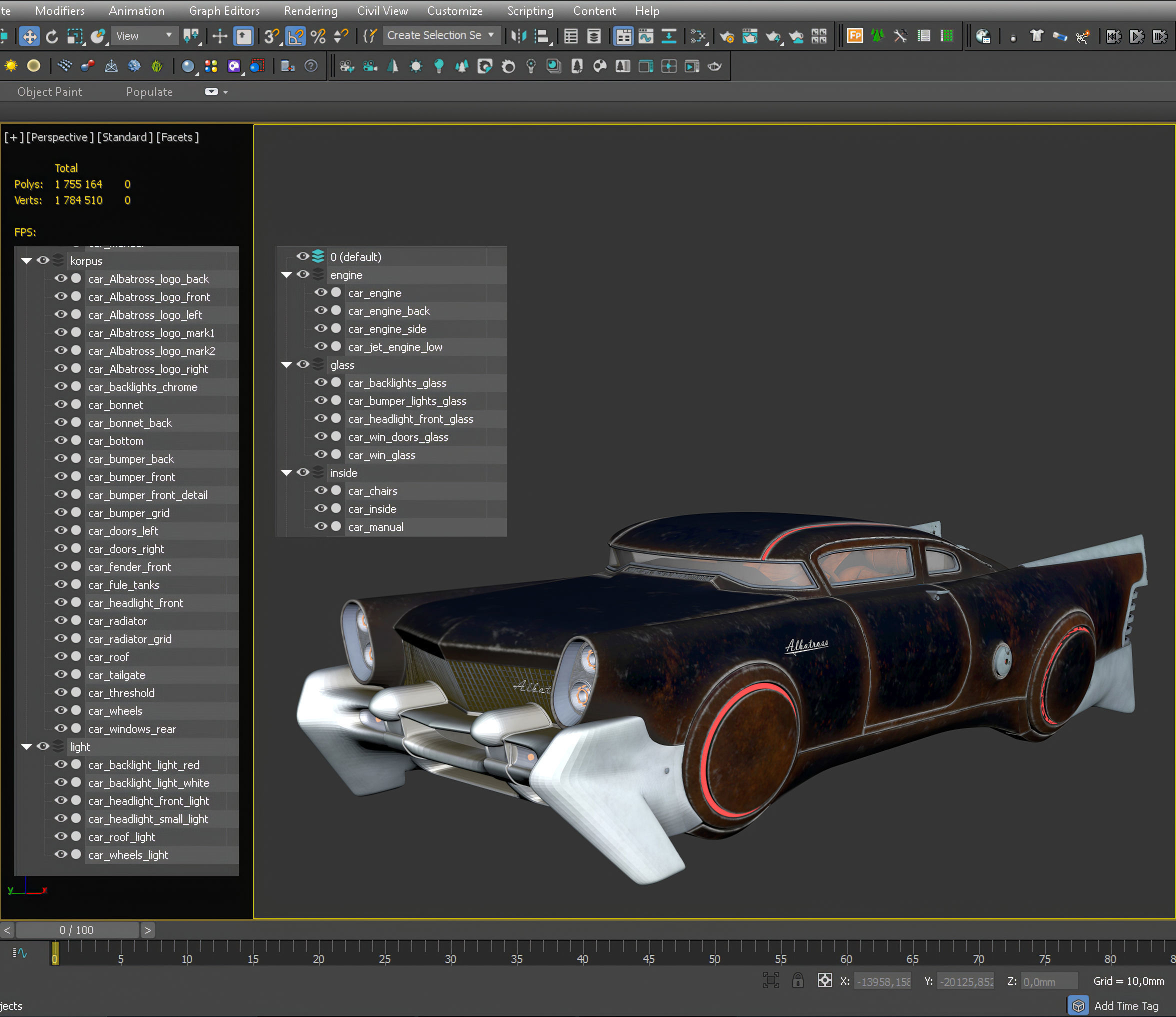 Futuristic flying car 3 3D model_29