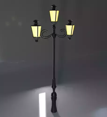 Street Lamp Low-poly 3D model