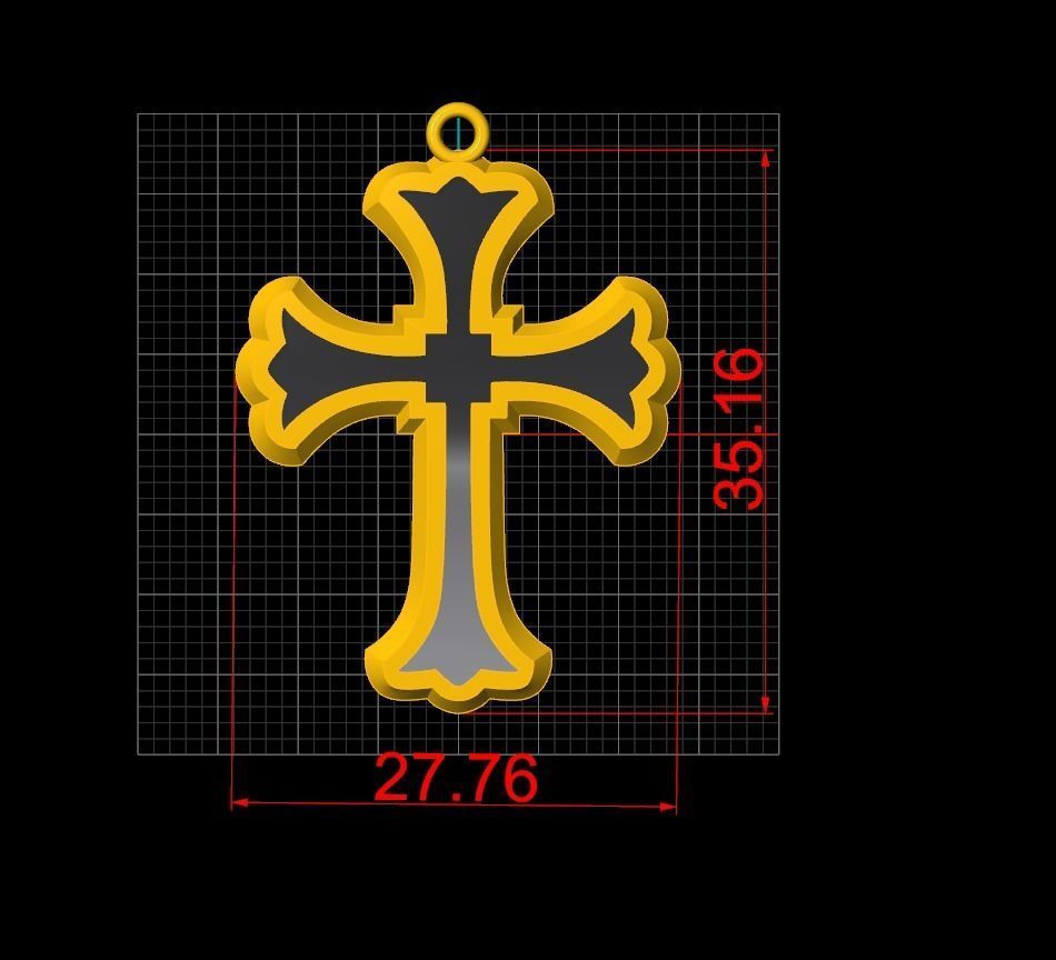 Jesus Cross D33 3D print model_2
