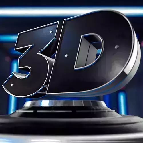 3D text 3D model