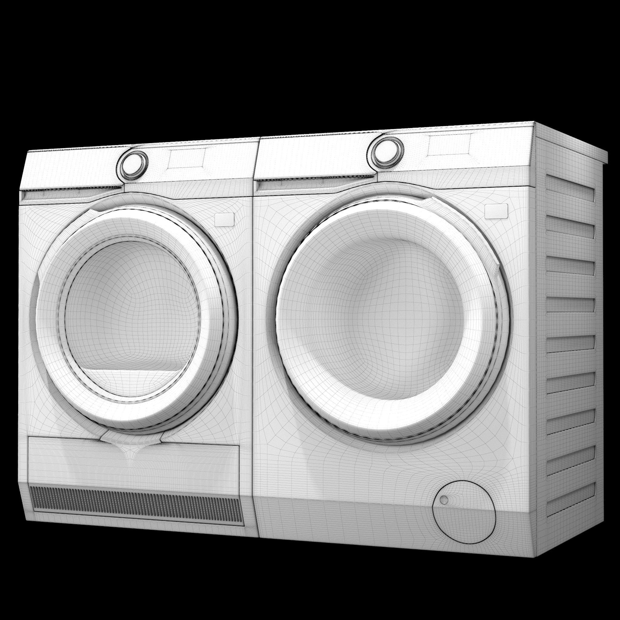 AEG Laundry Set 3D model_3