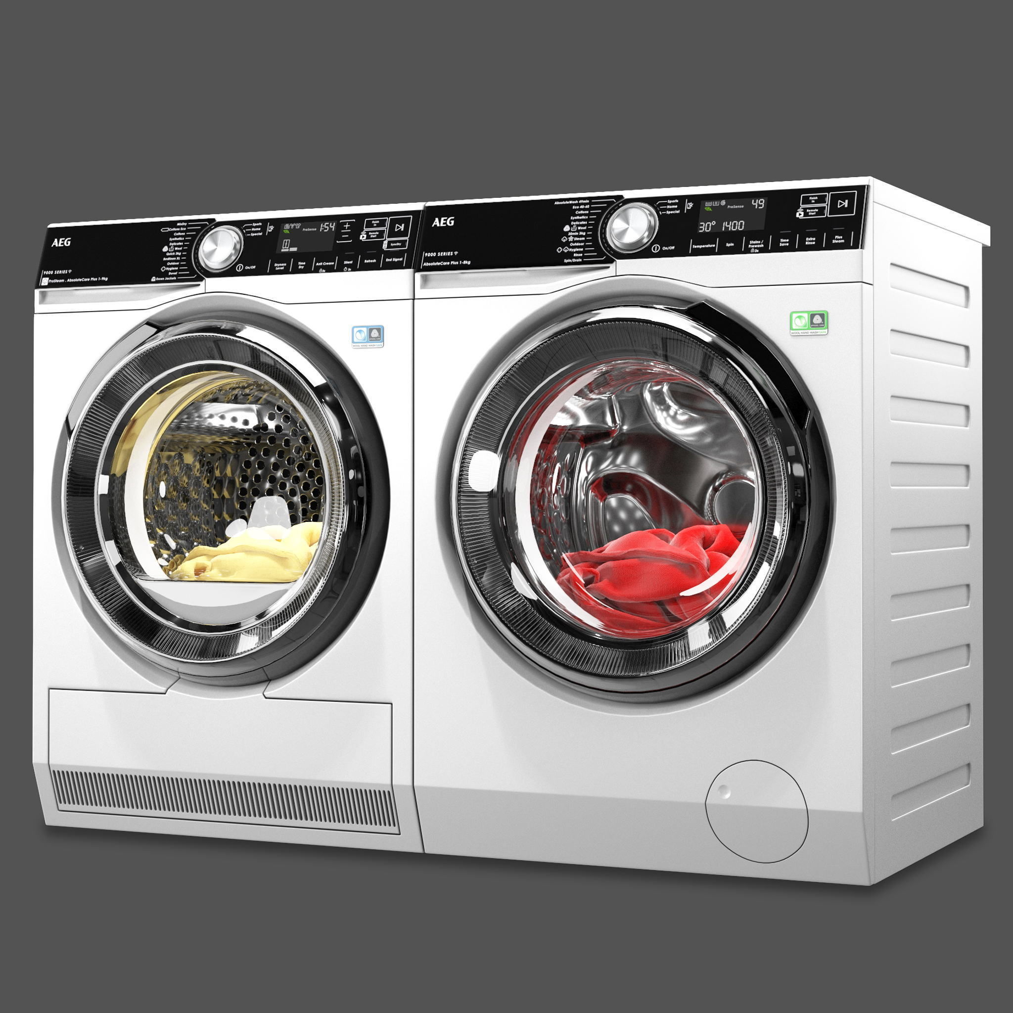 AEG Laundry Set 3D model_2