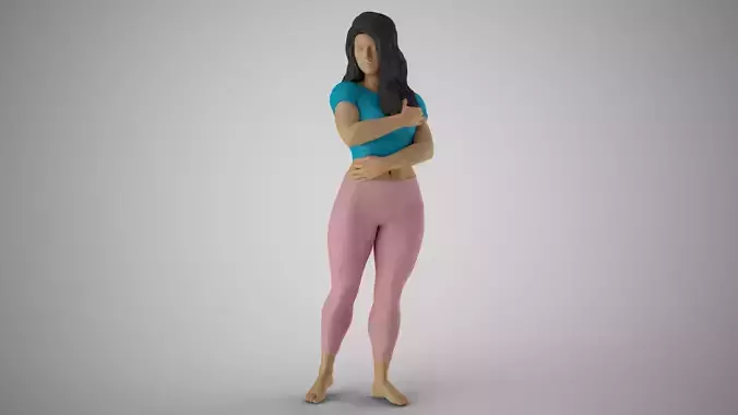 Girl Hugging herself from Loneliness