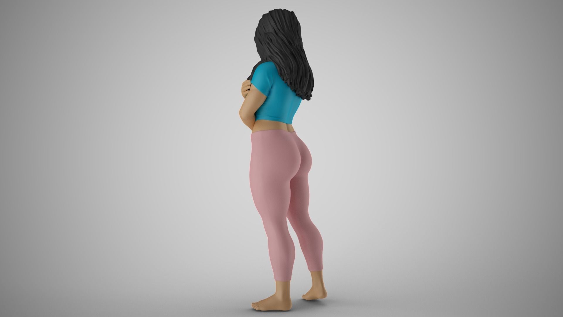 Girl Hugging herself from Loneliness 3D print model_8