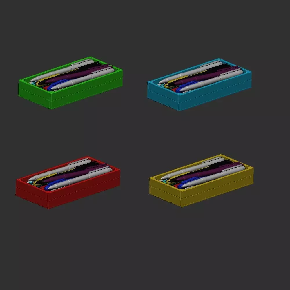 Pen Case Holder for 3D Print Free 3D print model