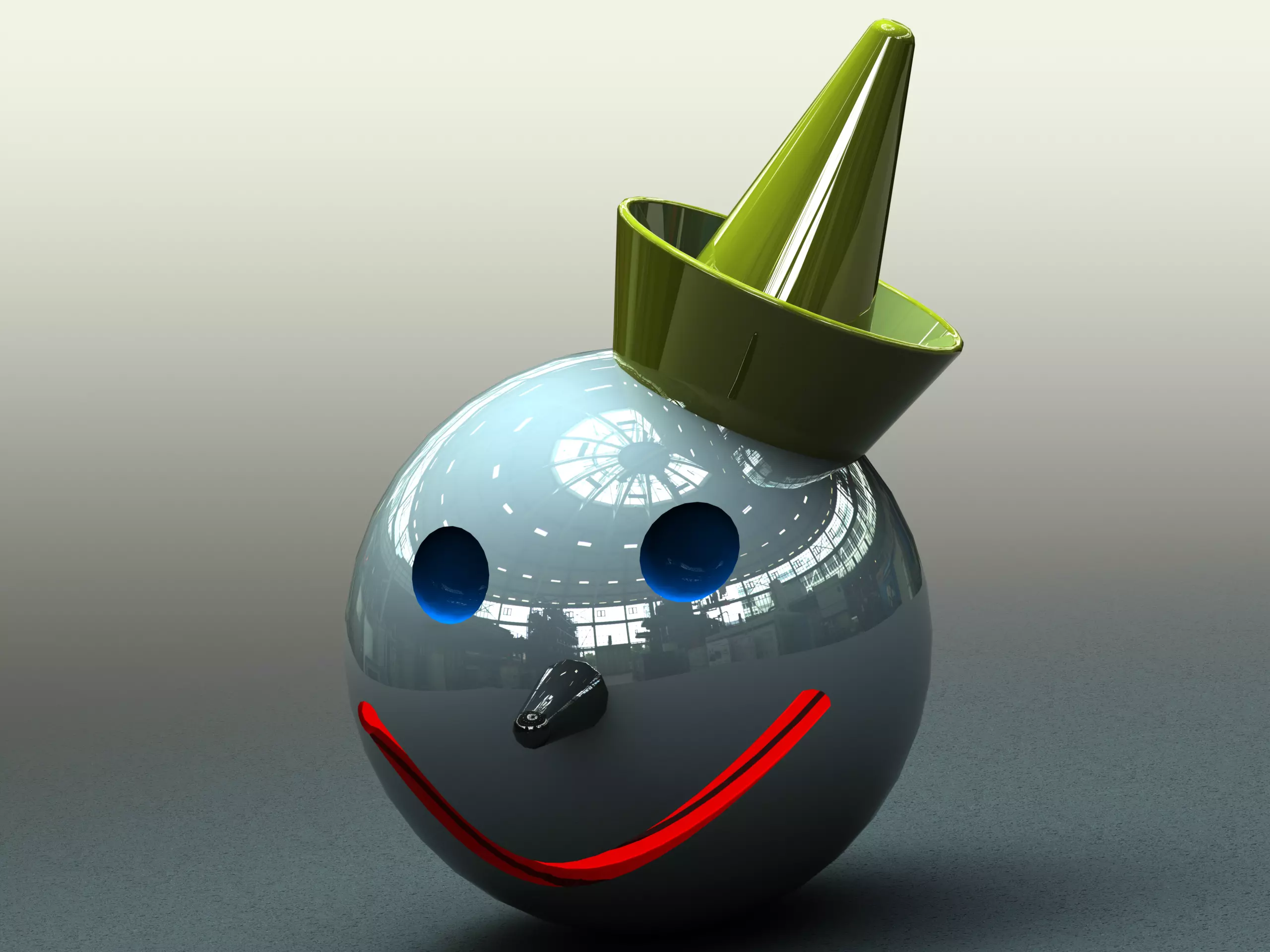 Jack in the Box Head 3D print model_0