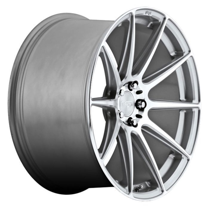 Niche Essen Wheel Silver With Machined Face Low-poly 3D model_2