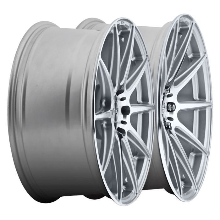 Niche Essen Wheel Silver With Machined Face Low-poly 3D model_3