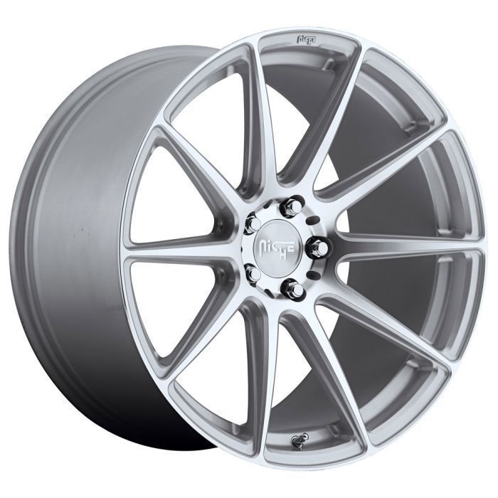 Niche Essen Wheel Silver With Machined Face Low-poly 3D model_7