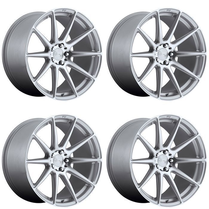 Niche Essen Wheel Silver With Machined Face Low-poly 3D model_5