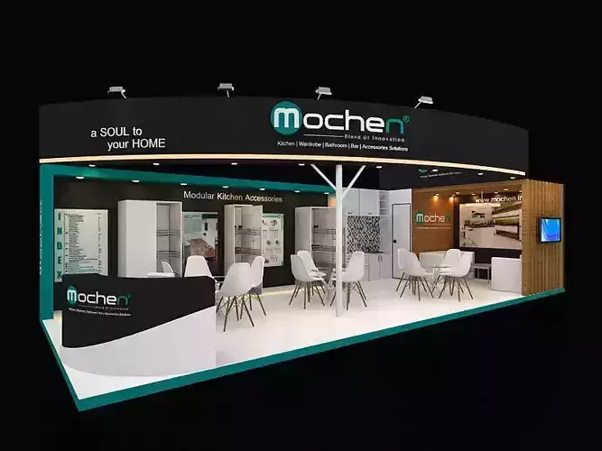 10 mtr x 4 mtr Exhibition stand 3D print model