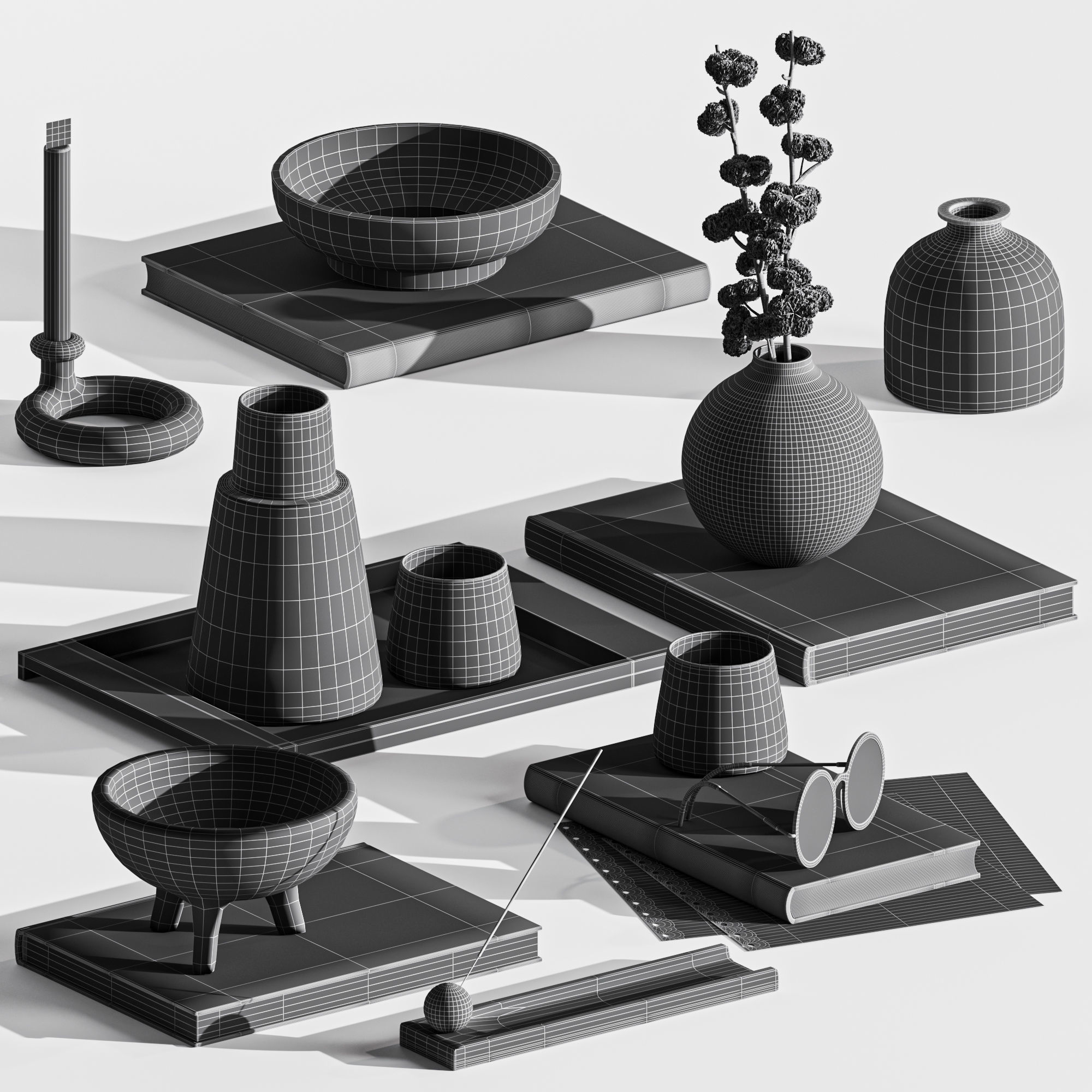 Decorative set38 3D model_6