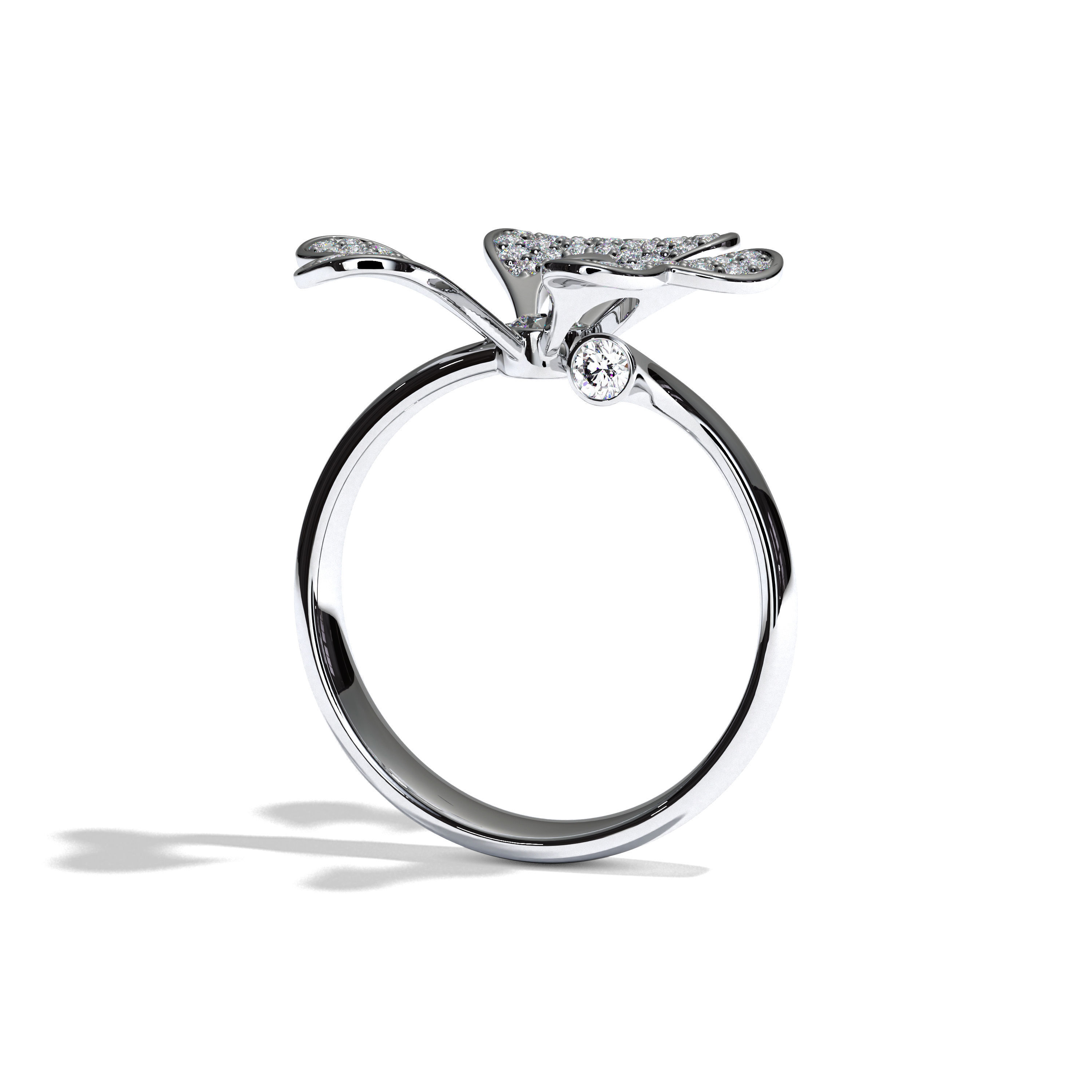 3D model of a jewelry ring with diamonds 3D print model_6