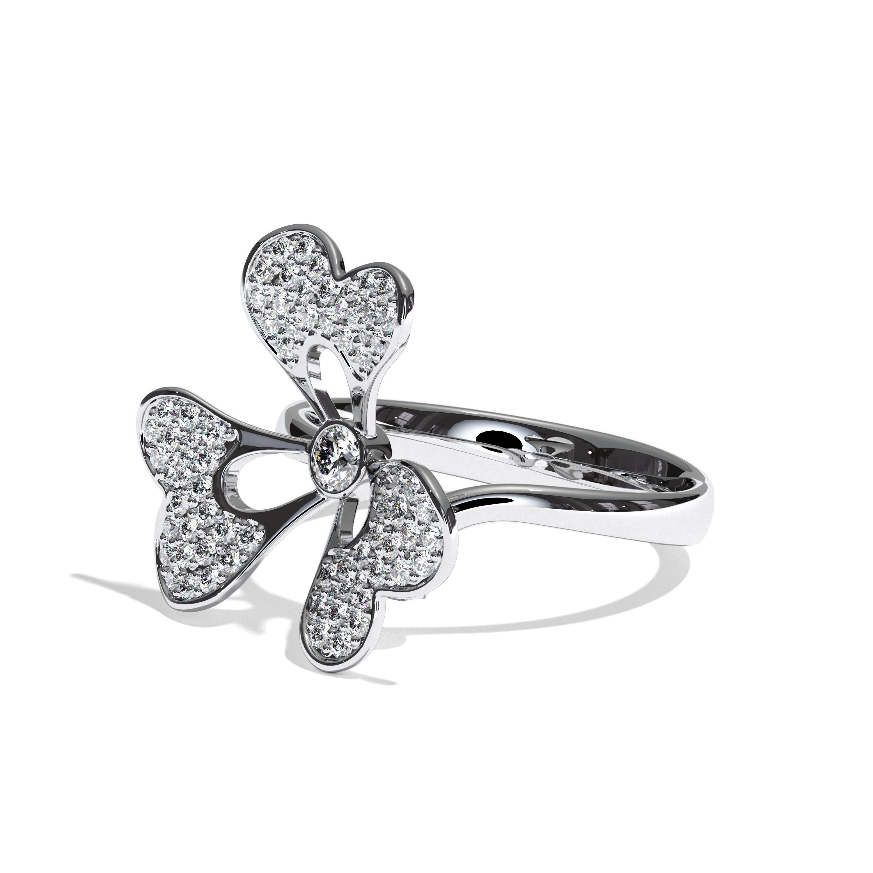 3D model of a jewelry ring with diamonds 3D print model_2