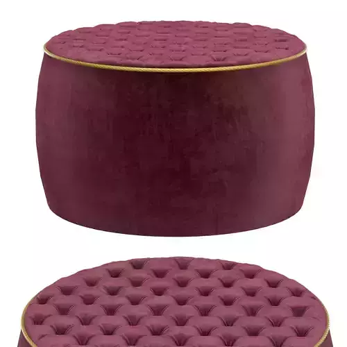 Kapitone ottoman 3D model