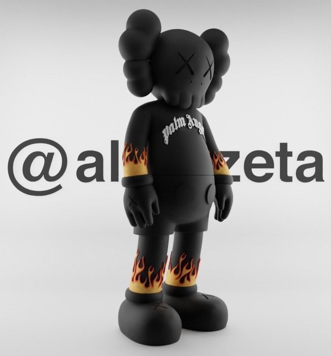 Kaws Palm Angels 1 Textured Low-poly 3D model_33