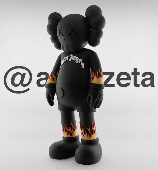 Kaws Palm Angels 1 Textured Low-poly 3D model_4