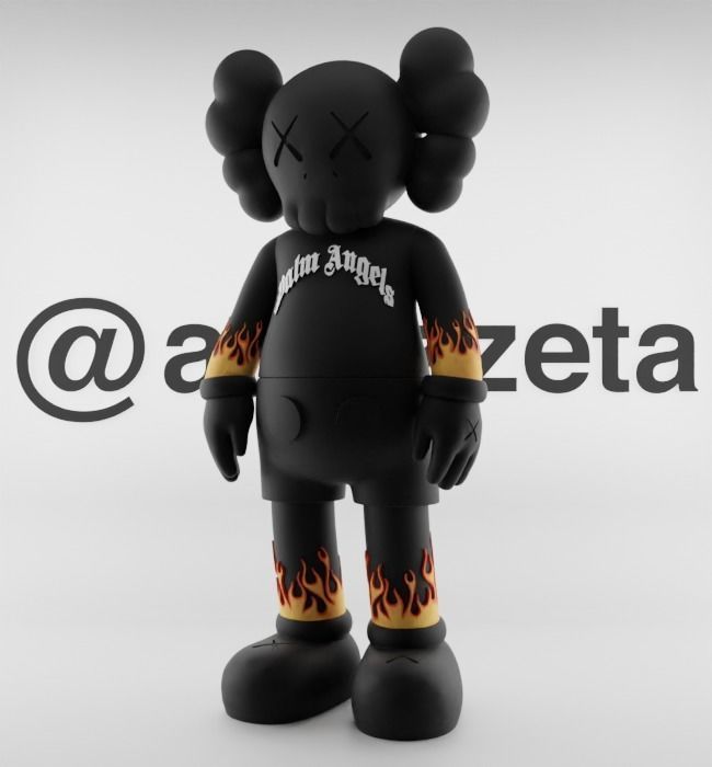 Kaws Palm Angels 1 Textured Low-poly 3D model_3