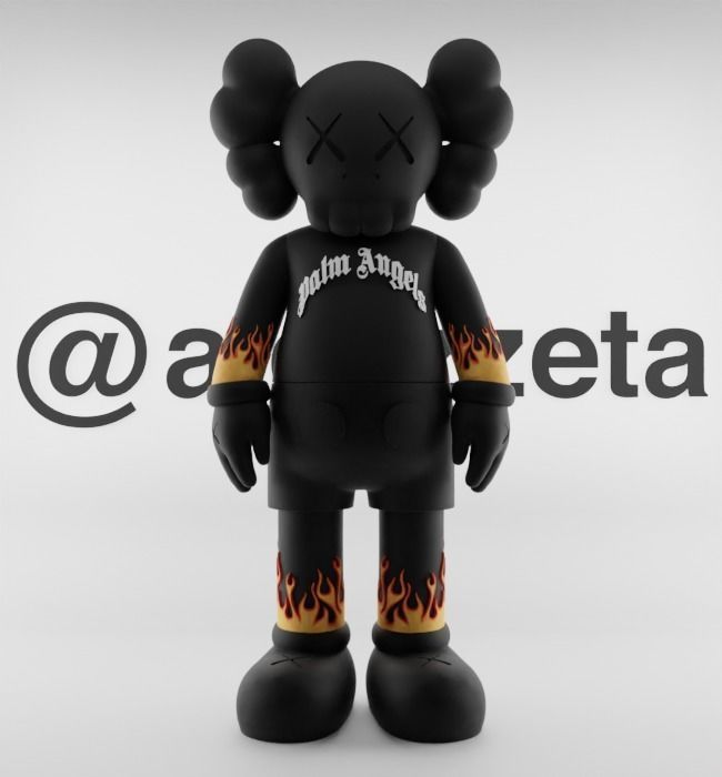 Kaws Palm Angels 1 Textured Low-poly 3D model_1
