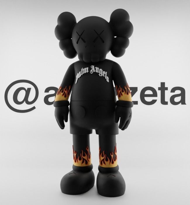Kaws Palm Angels 1 Textured Low-poly 3D model_2