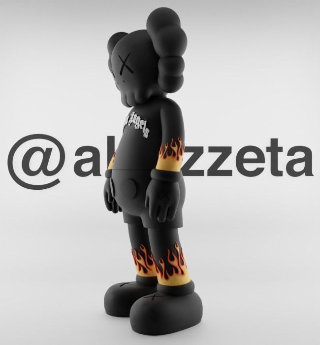 Kaws Palm Angels 1 Textured Low-poly 3D model_7