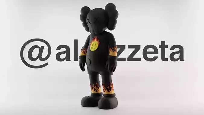 Kaws Palm Angels 2 Textured Low-poly 3D model