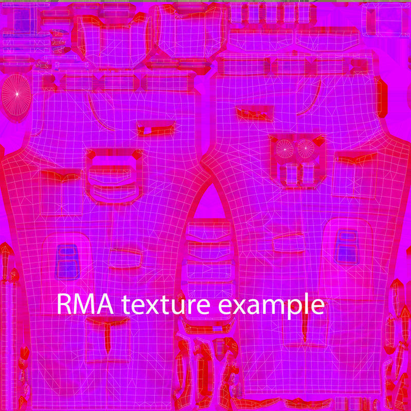 Female Soldier UE4 Low-poly 3D model_27