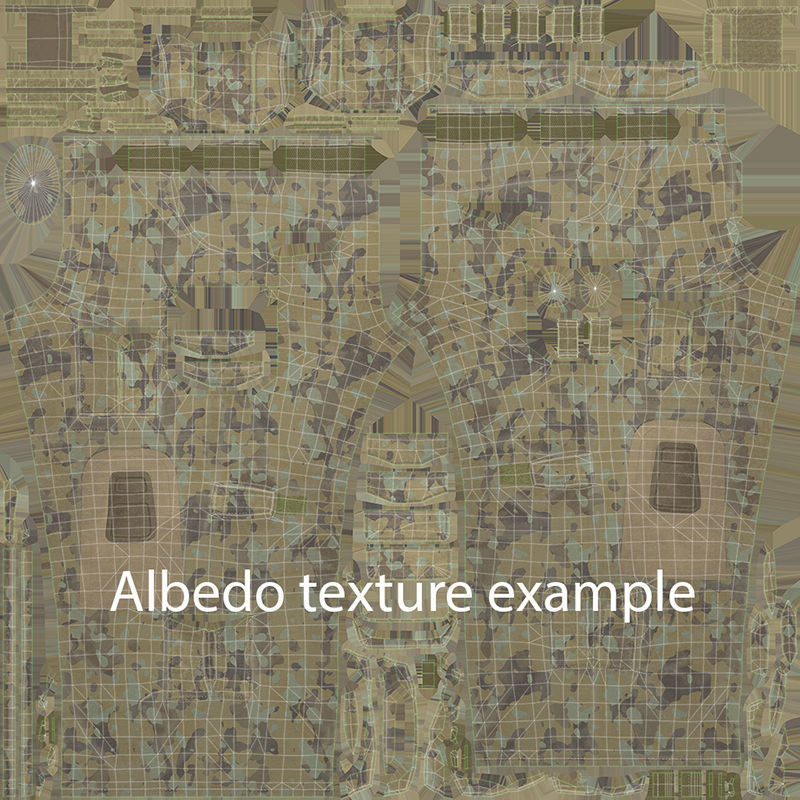 Female Soldier UE4 Low-poly 3D model_25