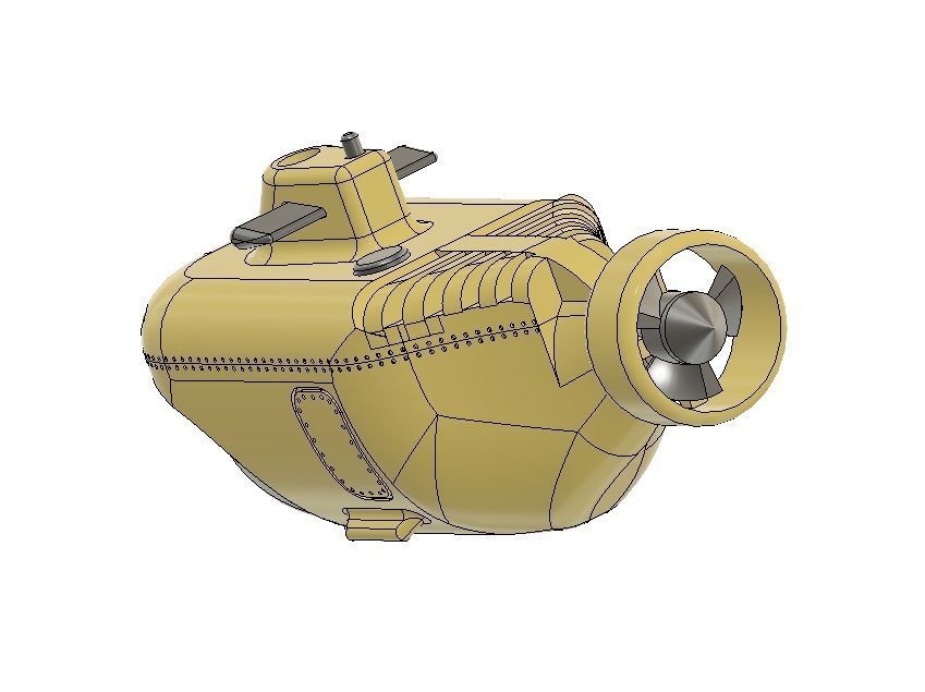 Research Submarine scale model 3D print model_1