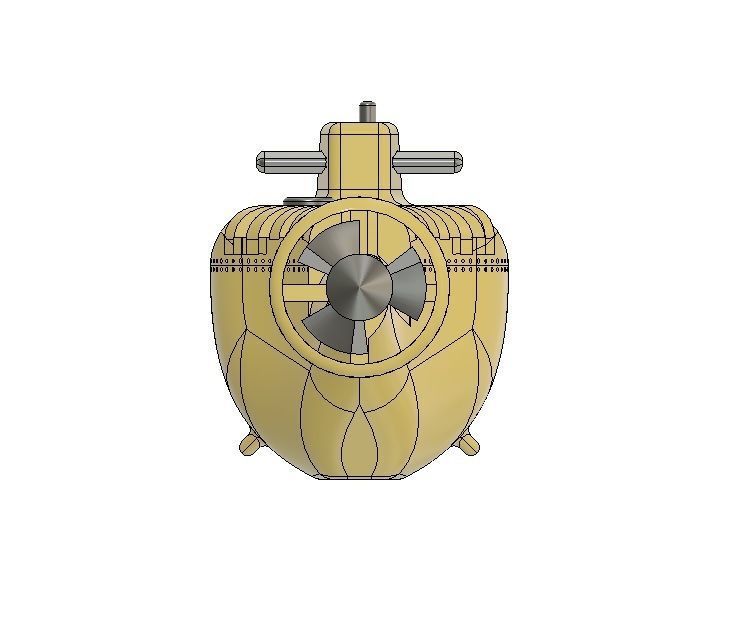 Research Submarine scale model 3D print model_3