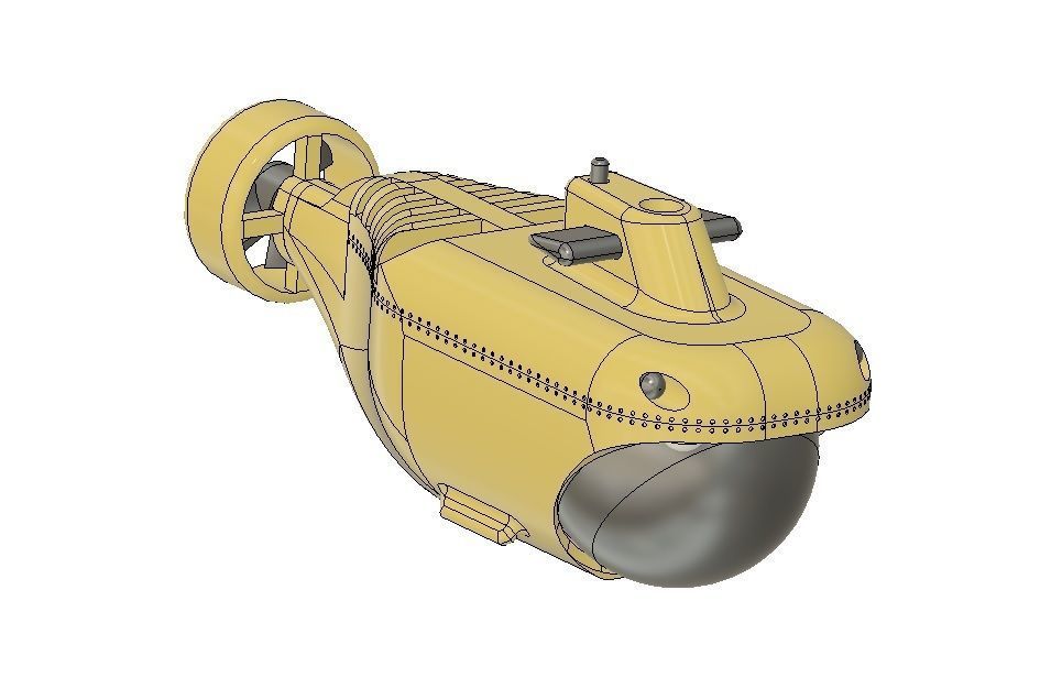 Research Submarine scale model 3D print model_2