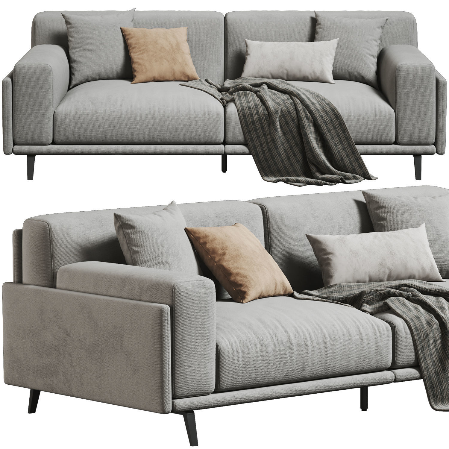 Arflex Frame Sofa 2 Seats 3D model_1