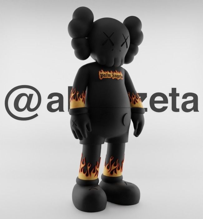 Kaws Palm Angels 3 Textured Low-poly 3D model_34