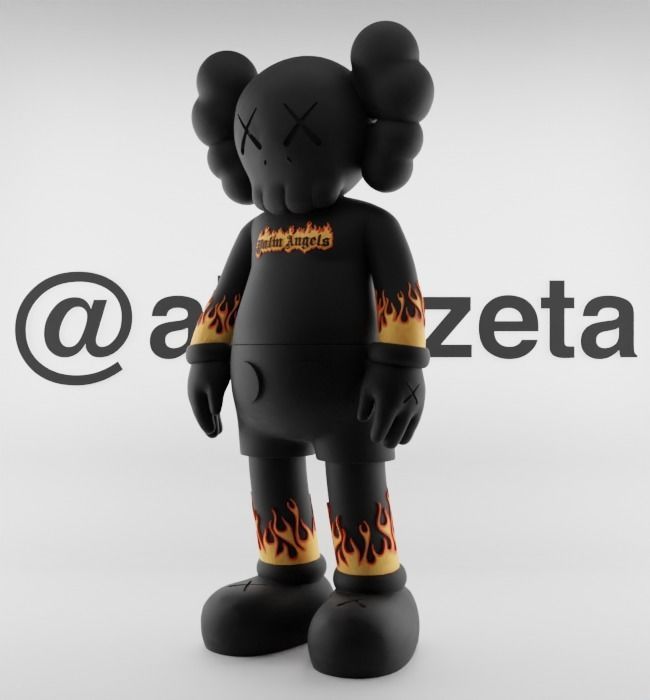 Kaws Palm Angels 3 Textured Low-poly 3D model_4