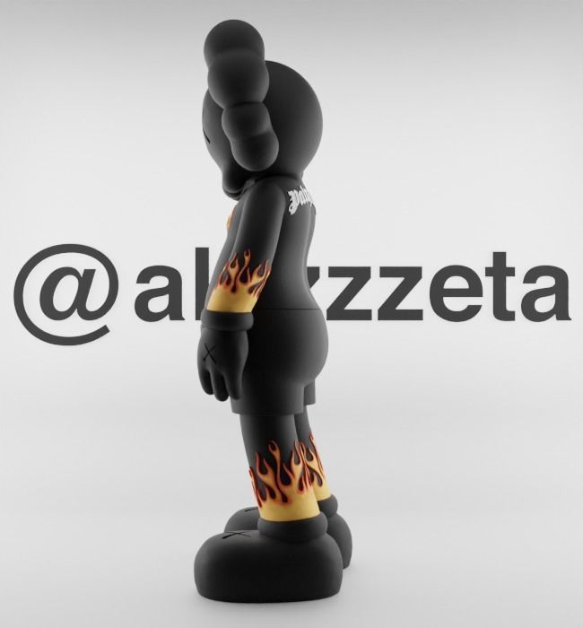 Kaws Palm Angels 3 Textured Low-poly 3D model_11
