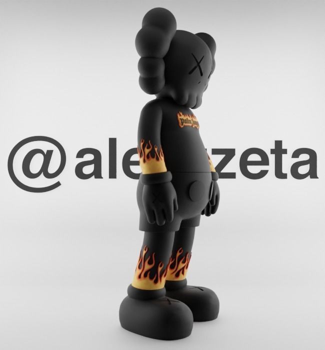 Kaws Palm Angels 3 Textured Low-poly 3D model_31