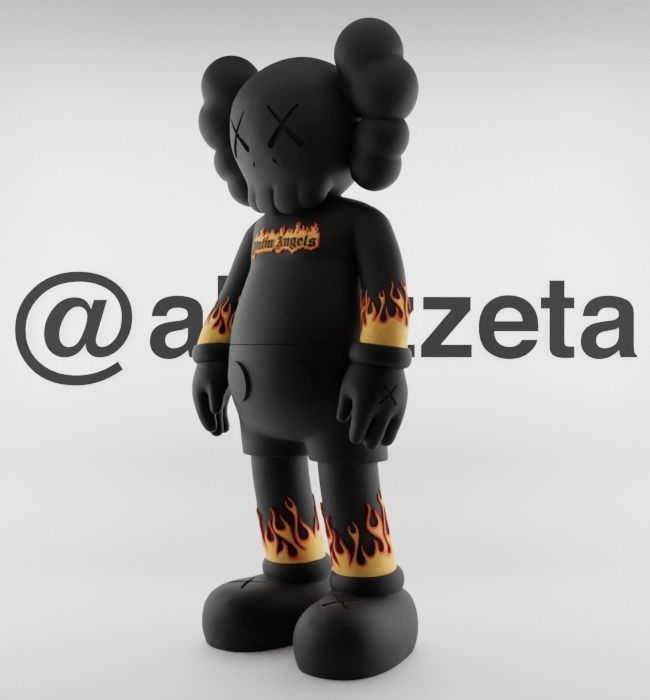 Kaws Palm Angels 3 Textured Low-poly 3D model_5