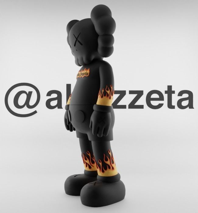 Kaws Palm Angels 3 Textured Low-poly 3D model_7