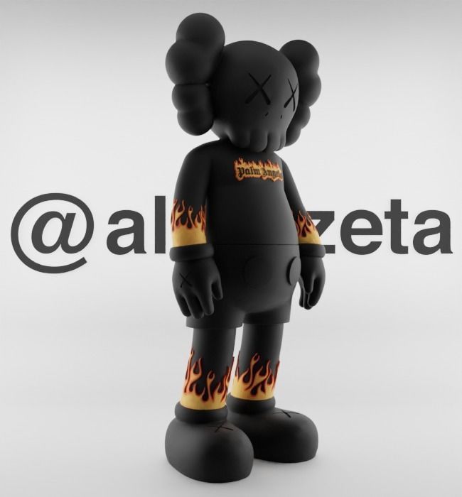 Kaws Palm Angels 3 Textured Low-poly 3D model_33