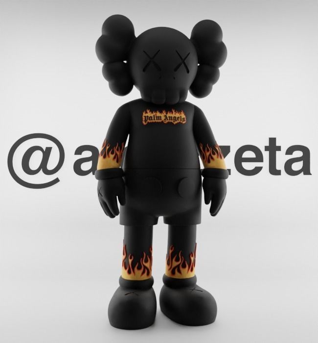 Kaws Palm Angels 3 Textured Low-poly 3D model_36
