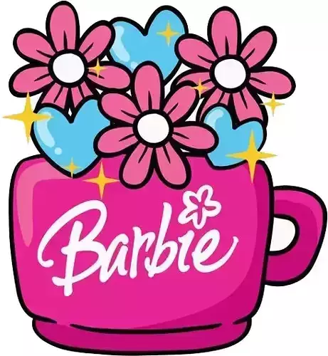 Cookie cutter barbie flowers design 3D print model