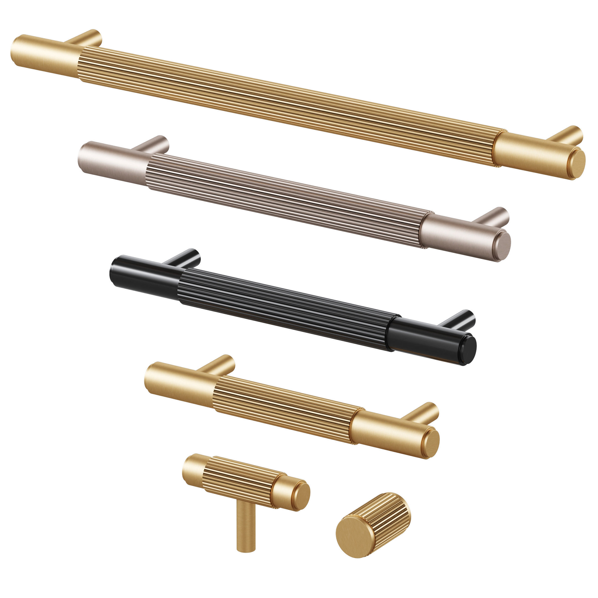 Furniture handles GOTHAM by Meraki 3D model_3