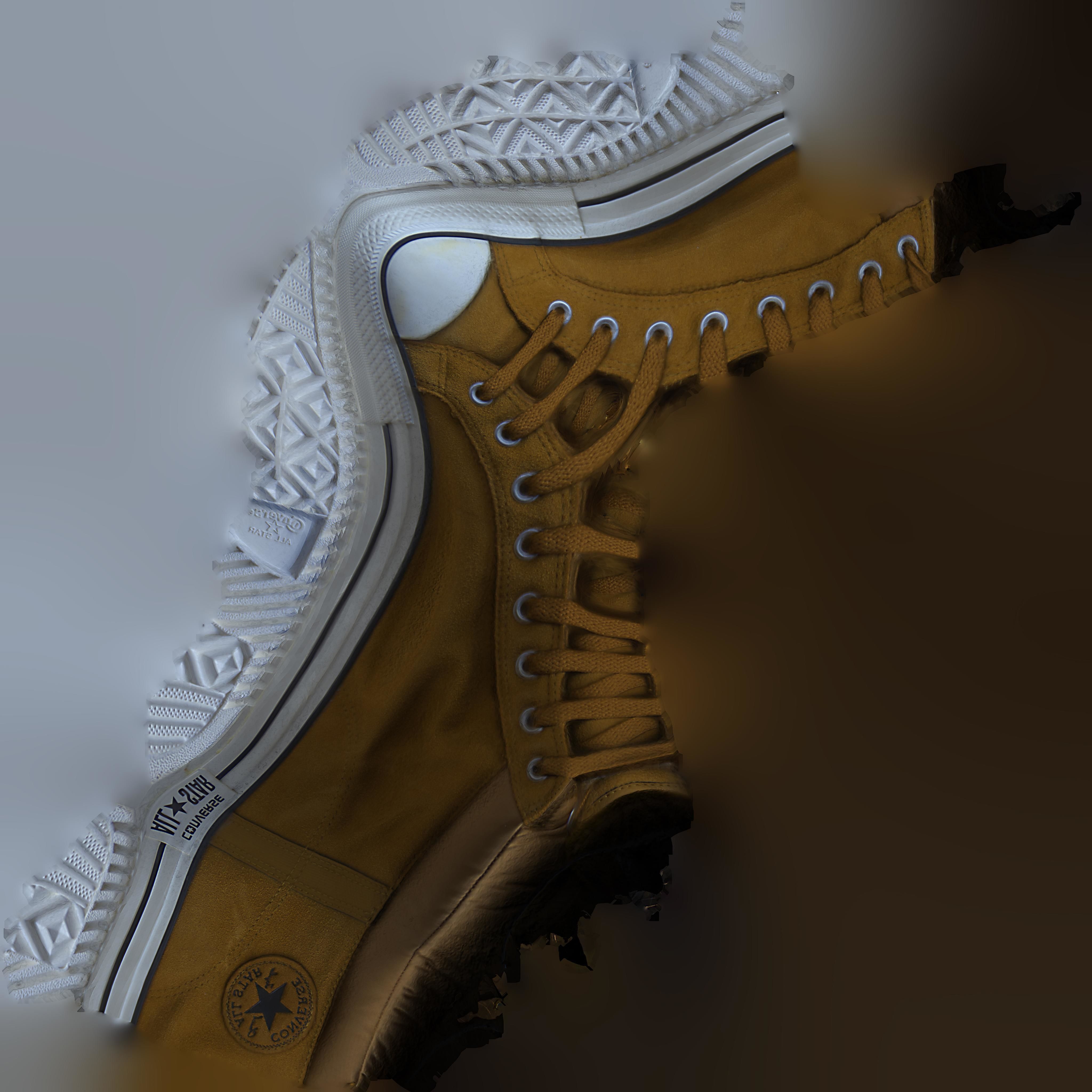 CONVERSE 3D SHOES - BROWN Low-poly 3D model_14