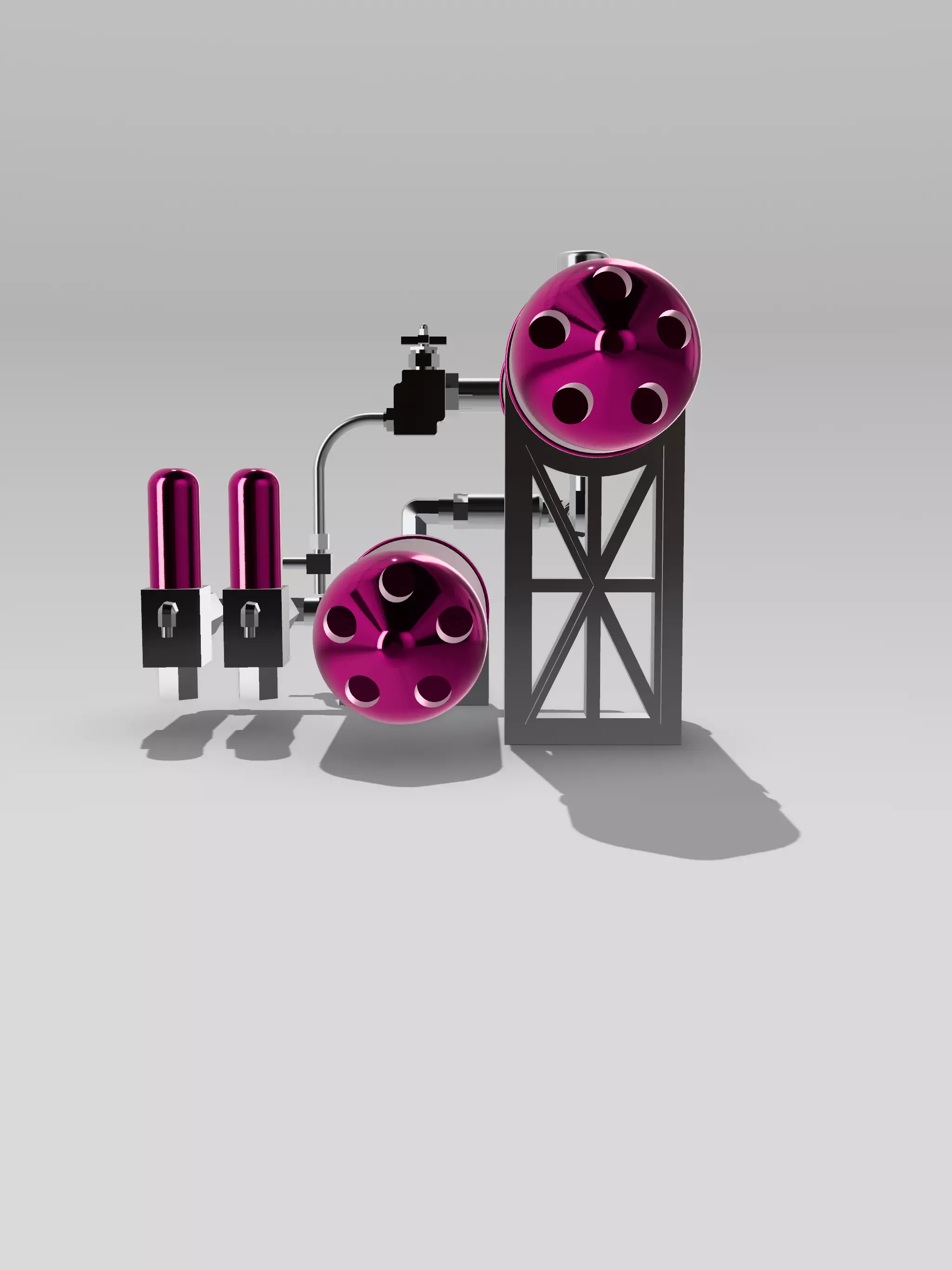 Lowrider Pesco Hydraulic Pump Assembly 5 HOLE DESIGN 3D print model_0