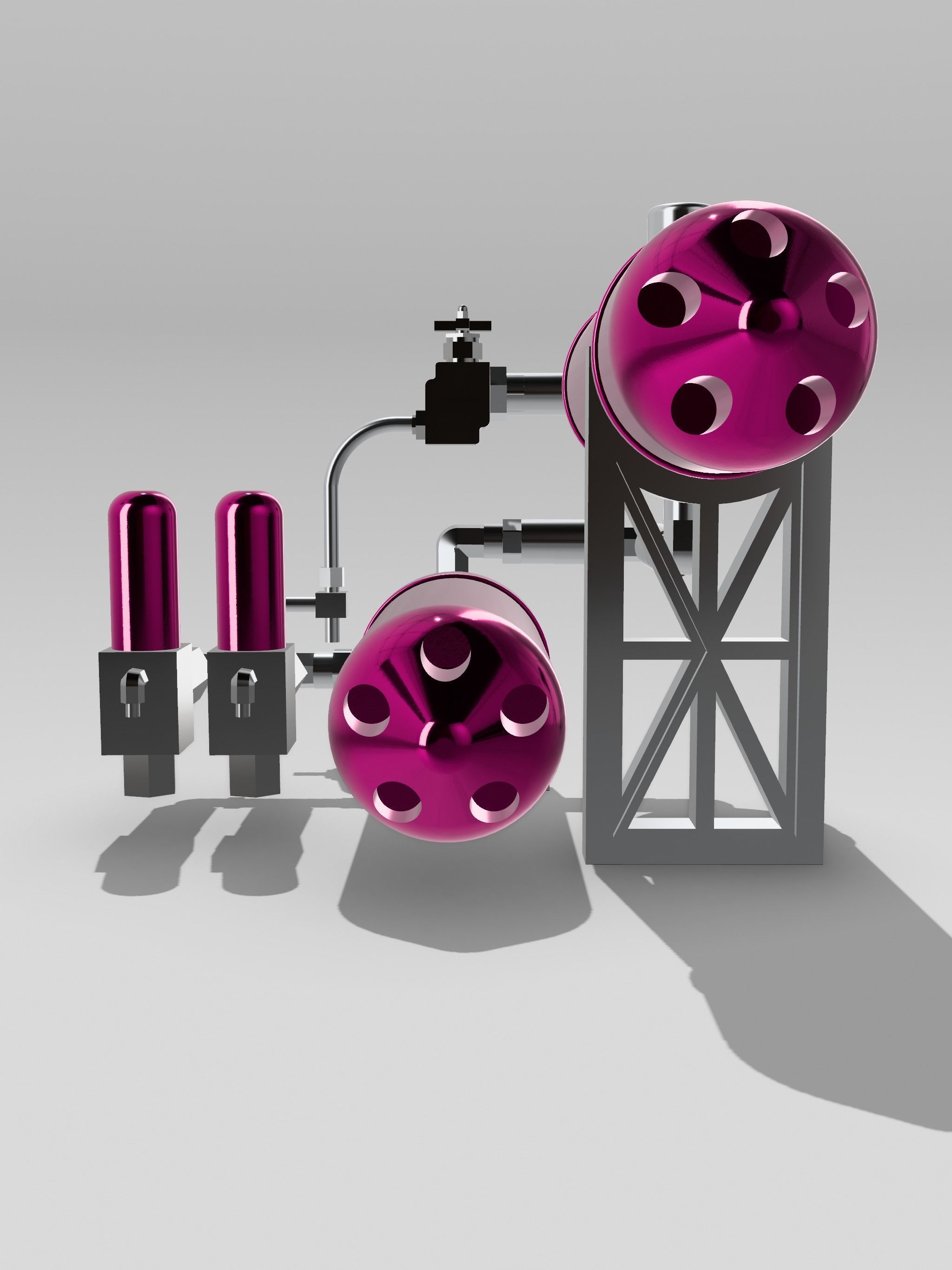 Lowrider Pesco Hydraulic Pump Assembly 5 HOLE DESIGN 3D print model_5