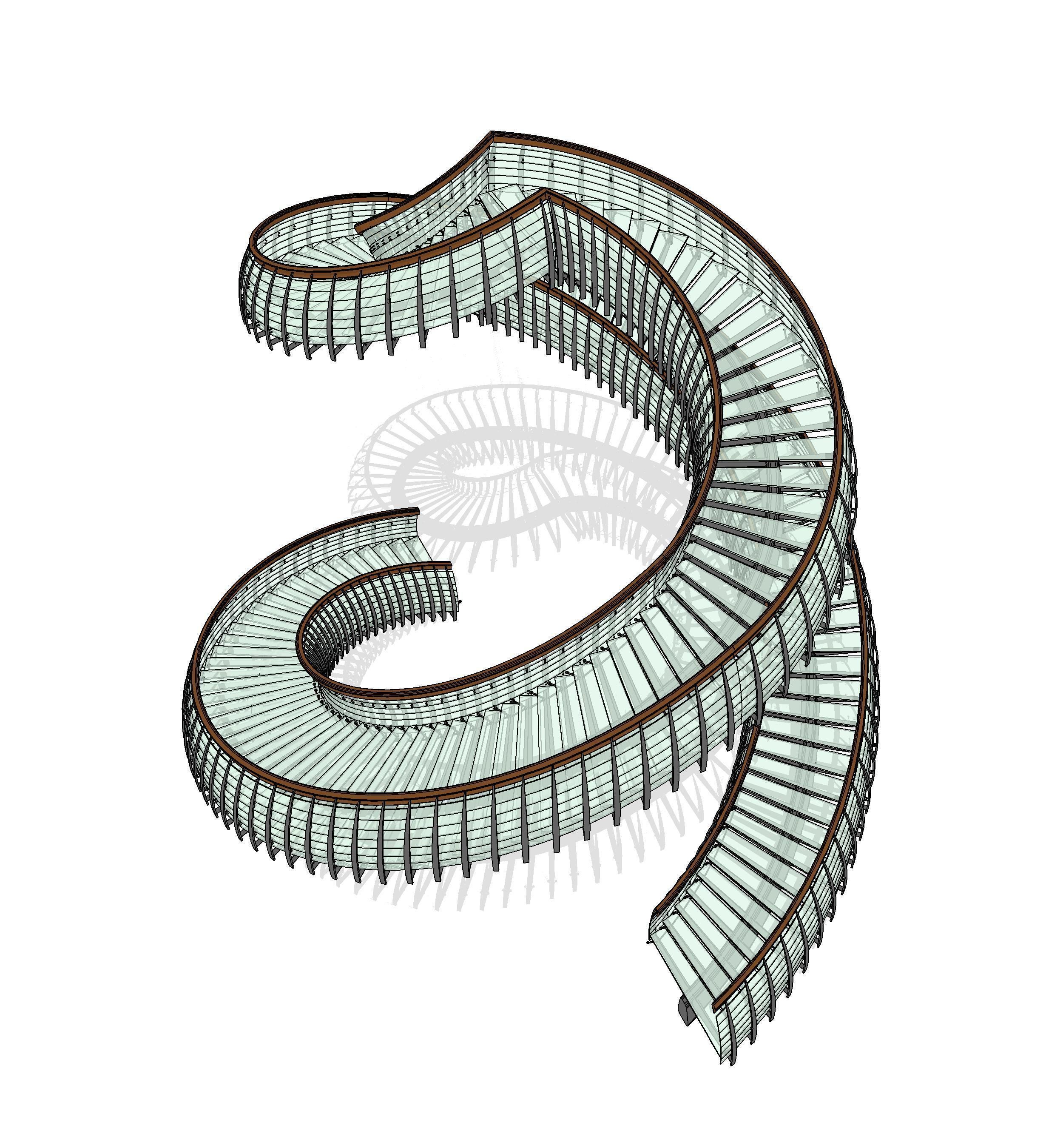 Yin Yang Stairs 3D model_1