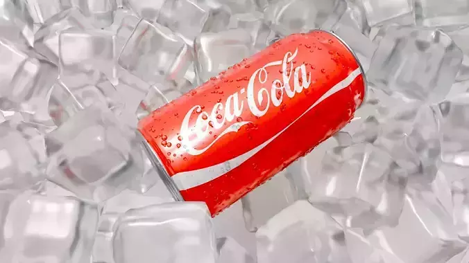 Can on ice with condensation 3D model