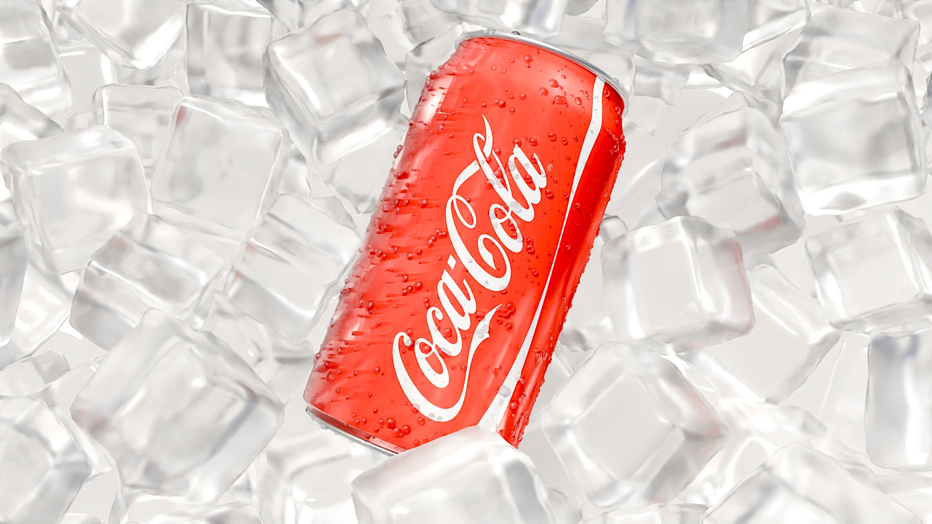 Can on ice with condensation 3D model_2