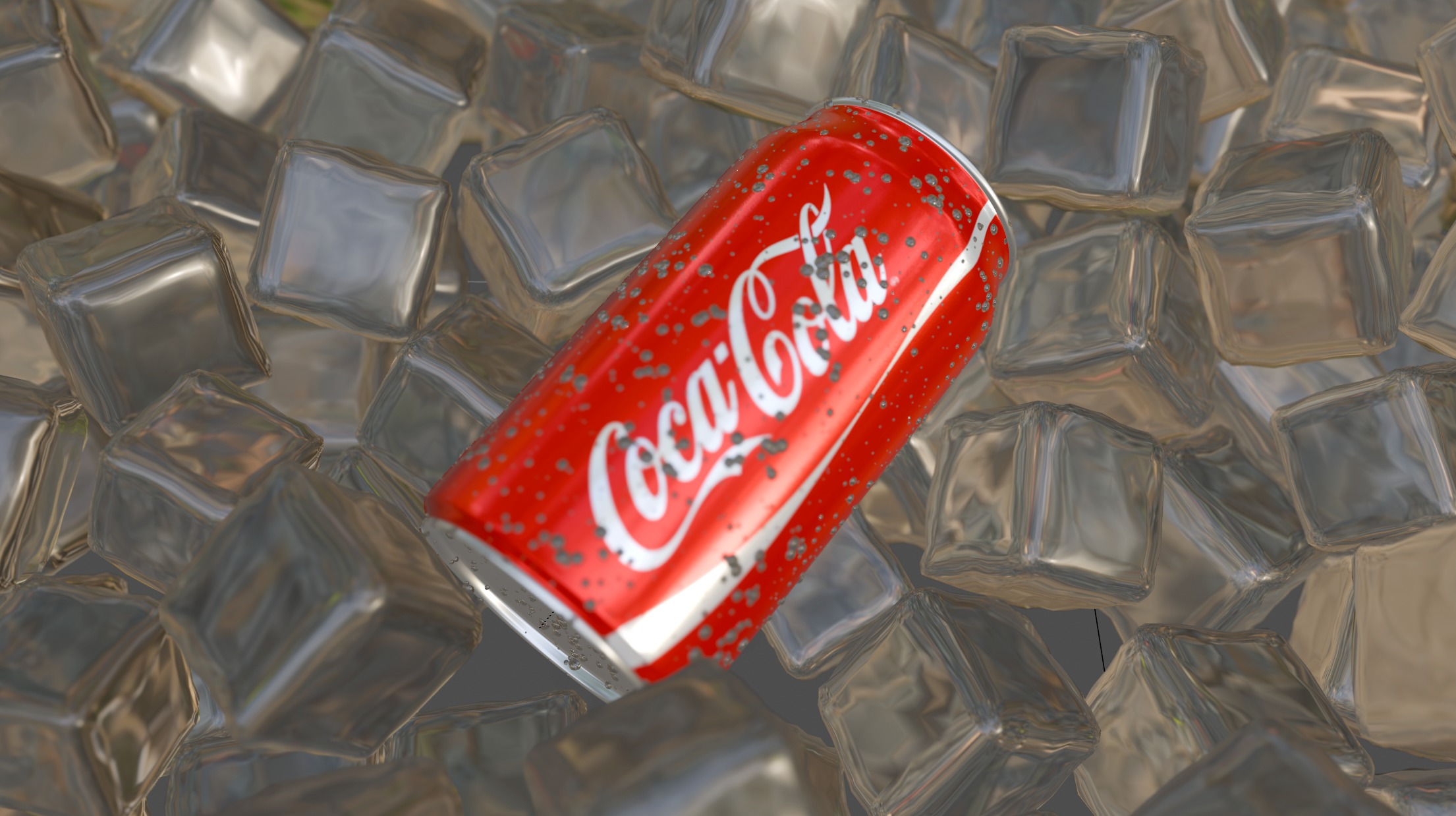 Can on ice with condensation 3D model_7