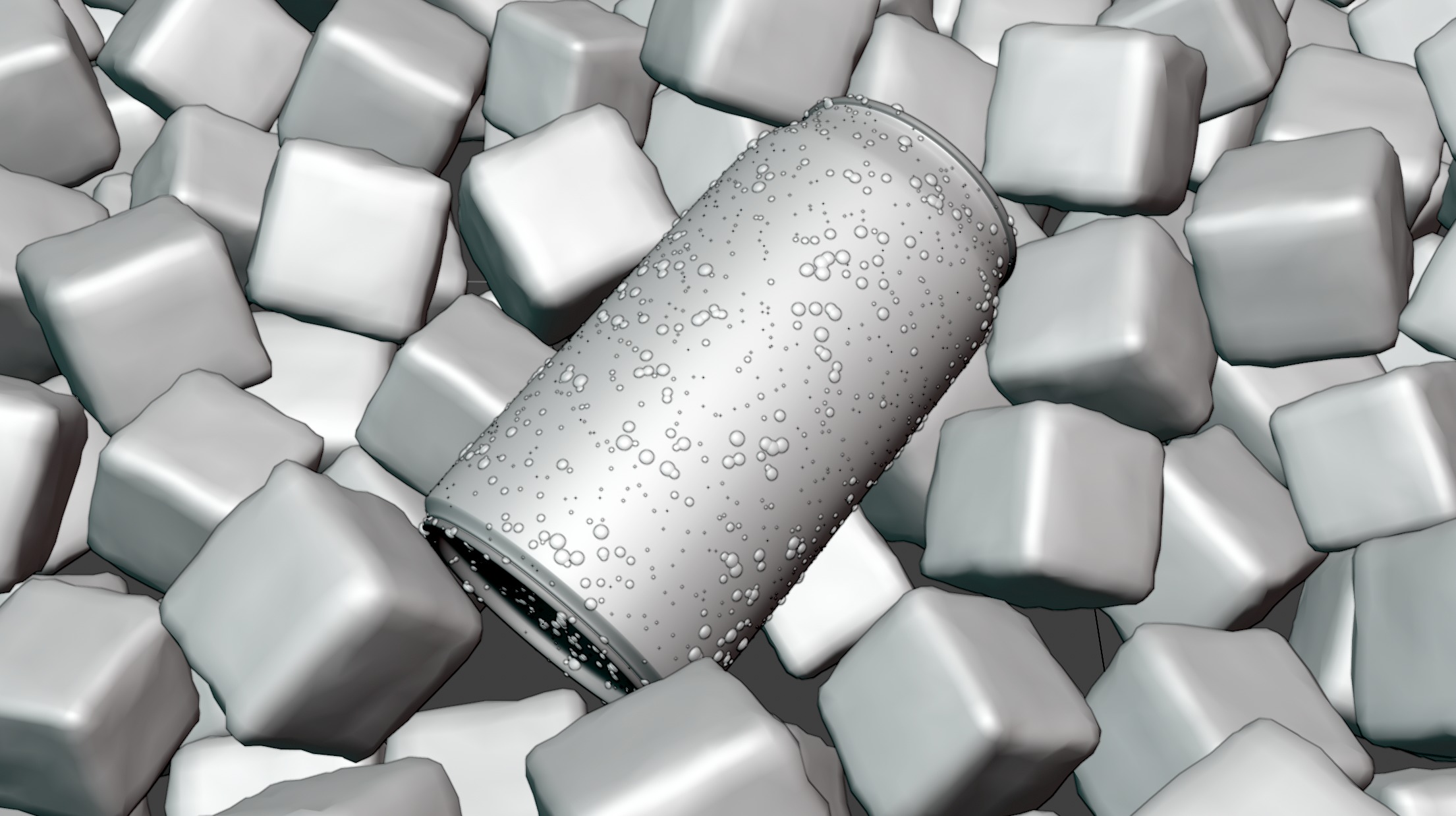 Can on ice with condensation 3D model_6